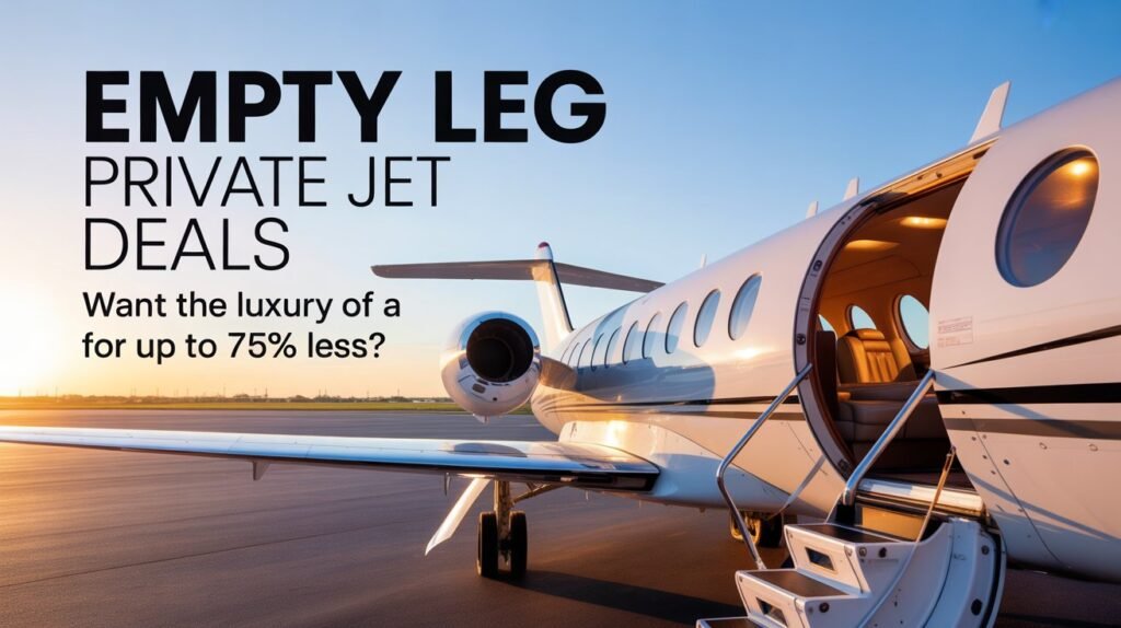 "empty leg flights," "deadhead," "repositioning flights," "ferry flights," "private jet deals," "one-way private jet," and search terms focusing on "discounted private jet charter," "last minute private jet