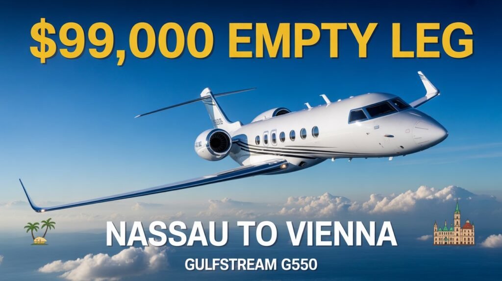 $99,000 Empty Leg Private Jet: Fly Nassau to Vienna in a Gulfstream G550