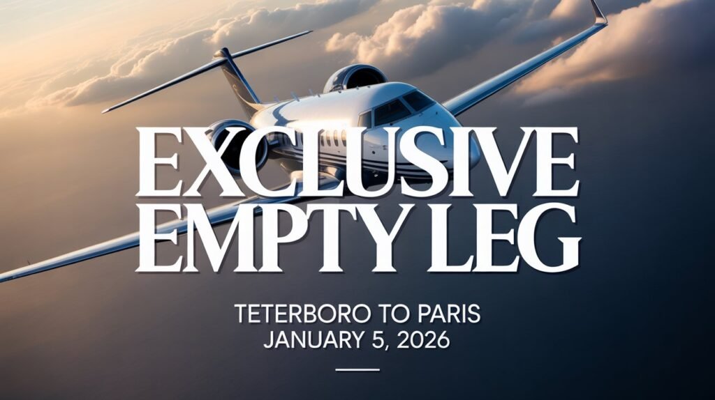Exclusive Empty Leg: Teterboro (KTEB) to Paris (LFPB) – January 5, 2026