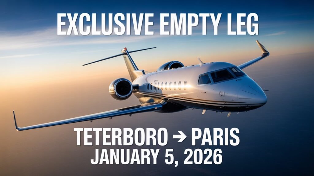 Exclusive Empty Leg: Teterboro (KTEB) to Paris (LFPB) – January 5, 2026