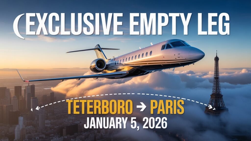 Exclusive Empty Leg: Teterboro (KTEB) to Paris (LFPB) – January 5, 2026