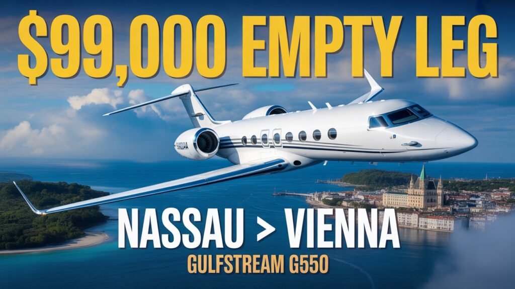 $99,000 Empty Leg Private Jet: Fly Nassau to Vienna in a Gulfstream G550