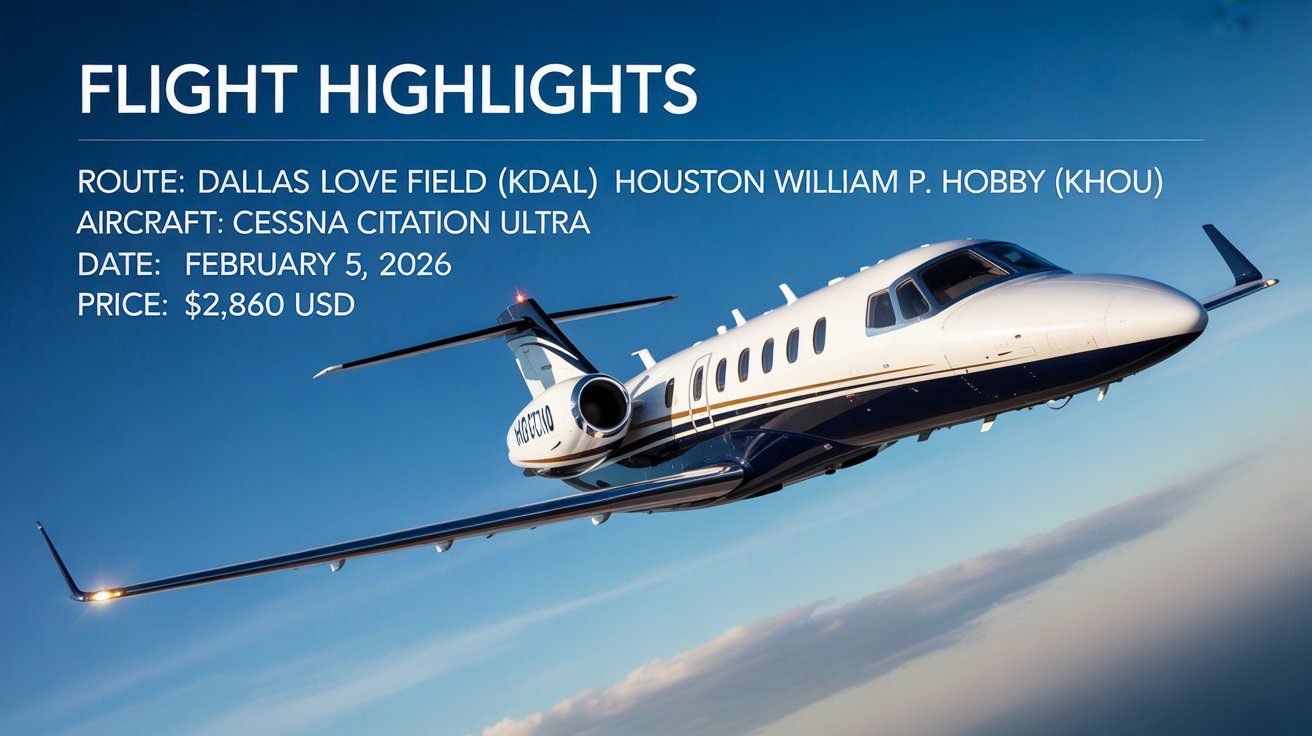 Dallas to Houston Private Jet from Just $2,860 – Luxury Empty Leg Deal
