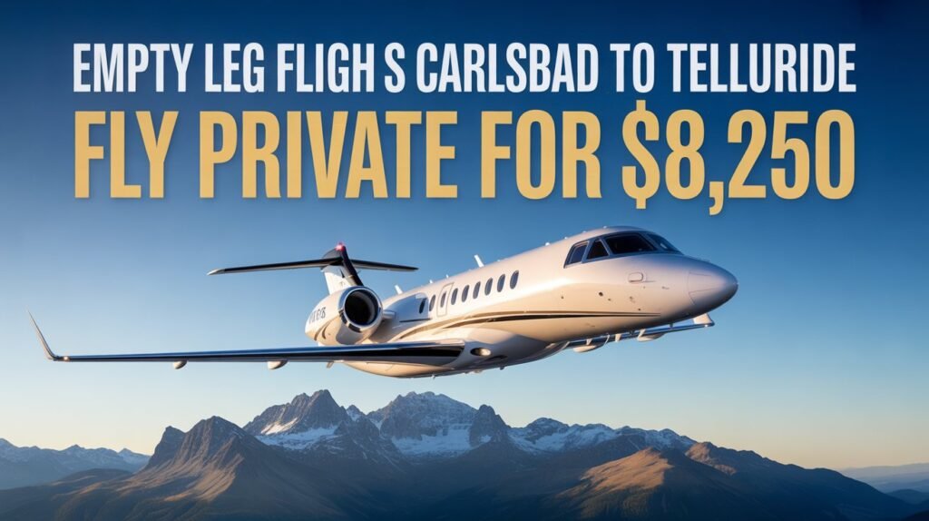 Empty Leg Flights Carlsbad to Telluride Fly Private for $8,250