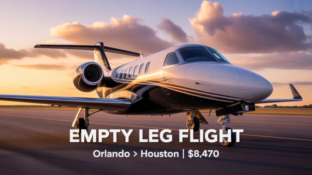 Empty Leg Flights Orlando to Houston Fly Private for $8,470 #EmptyLegFlights, #PrivateJetCharter, #FlyPrivateForLess, #LuxuryJetTravel #OrlandotoHouston