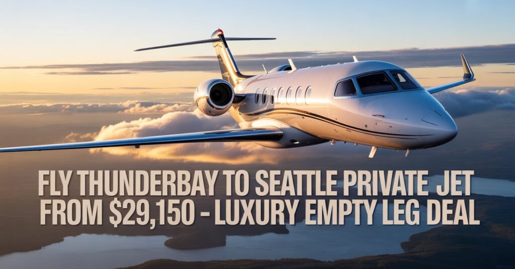 Fly ThunderBay to Seattle Private Jet from $29,150 – Luxury Empty Leg Deal
