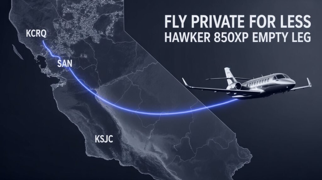 Hawker 850XP Empty Leg Flight Carlsbad to San Jose on Jan 15, 2026