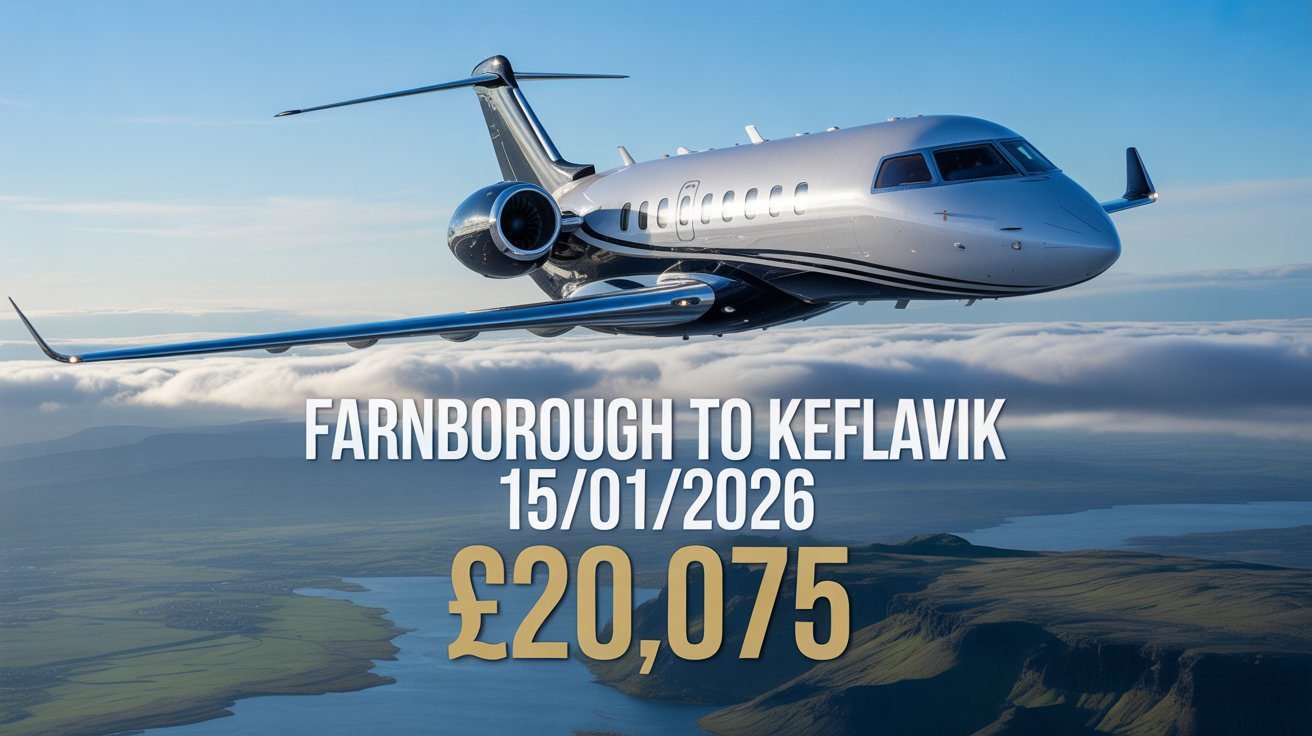 Legacy 500 Empty Leg Flight Farnborough to Keflavik for £20,075