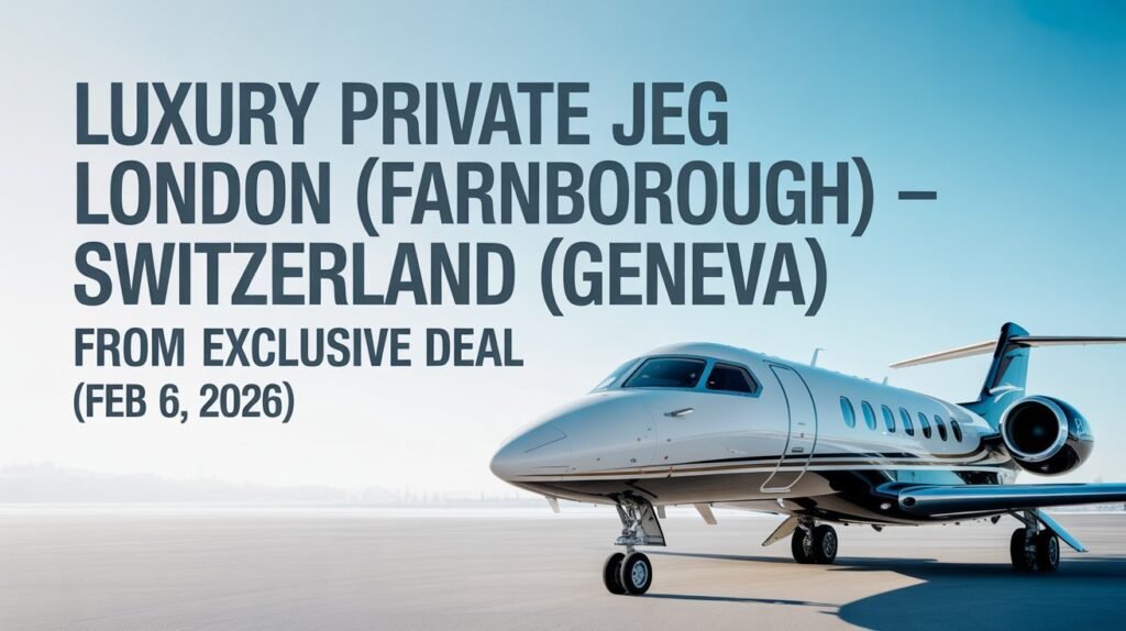 Luxury Private Jet Empty Leg London (Farnborough) → Switzerland (Geneva) from £5,500 – Exclusive Deal (Feb 6, 2026)