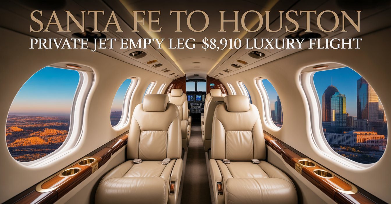 Santa Fe to Houston Private Jet Empty Leg – $8,910 Luxury Flight