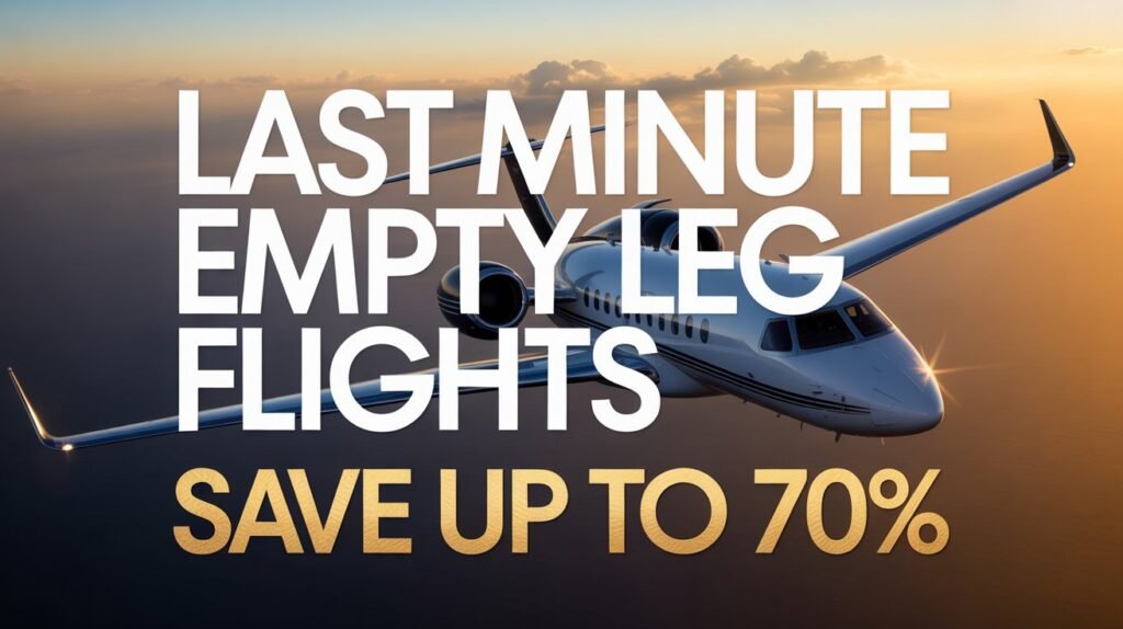 Last Minute Empty Leg Flights: Save Up to 70%
