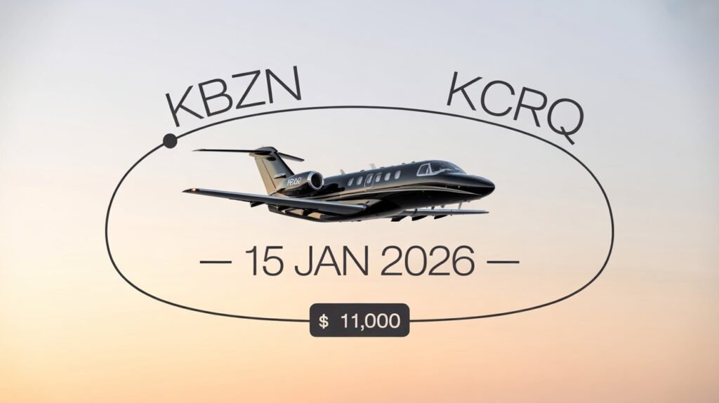 Bozeman to Carlsbad CJ3 Charter Empty Leg Flight for Only $11,000