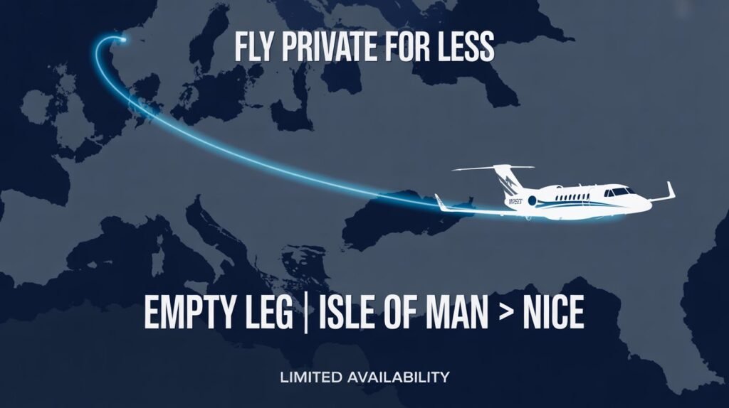 Exclusive Hawker 400XP Empty Leg Flight: Isle of Man to Nice for £8,690 on 13/01/2026
