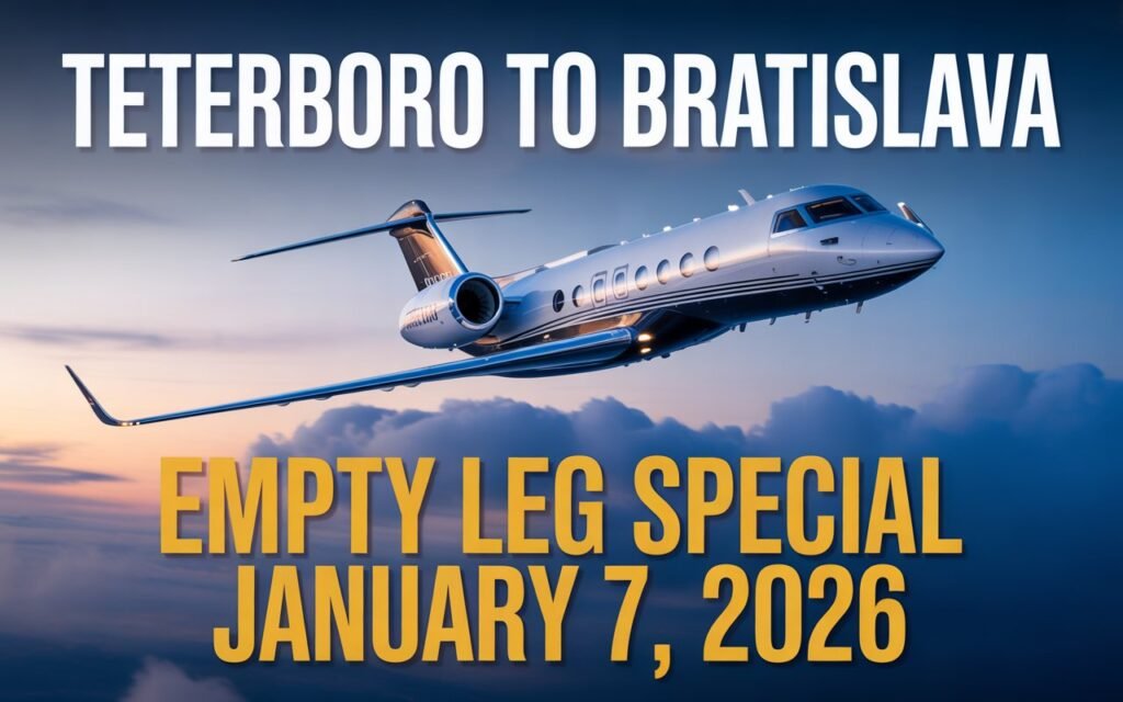 Teterboro to Bratislava Empty Leg: Gulfstream G550 for January 7, 2026