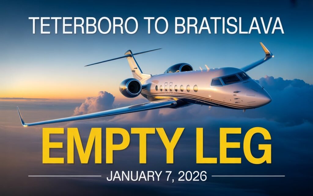 Teterboro to Bratislava Empty Leg: Gulfstream G550 for January 7, 2026