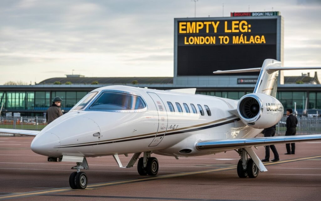 London Biggin Hill to Málaga Empty Leg: Learjet 45 for January 6, 2026
