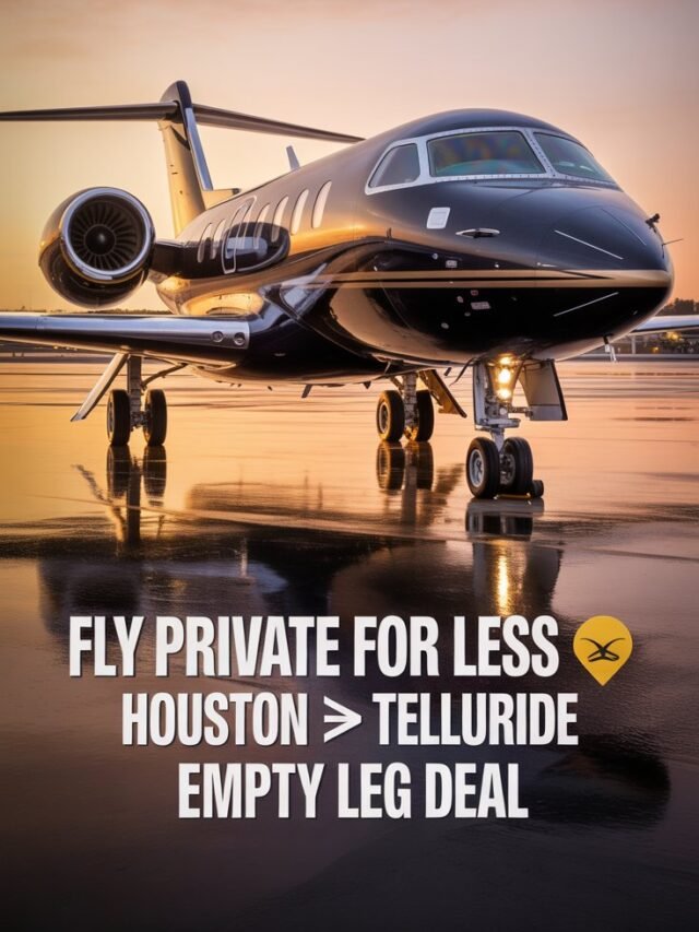 Empty leg flight: Houston to Telluride on a Cessna Citation Ultra, Jan 10, 2026. Luxury aviation at a fraction of the price. $9,570.