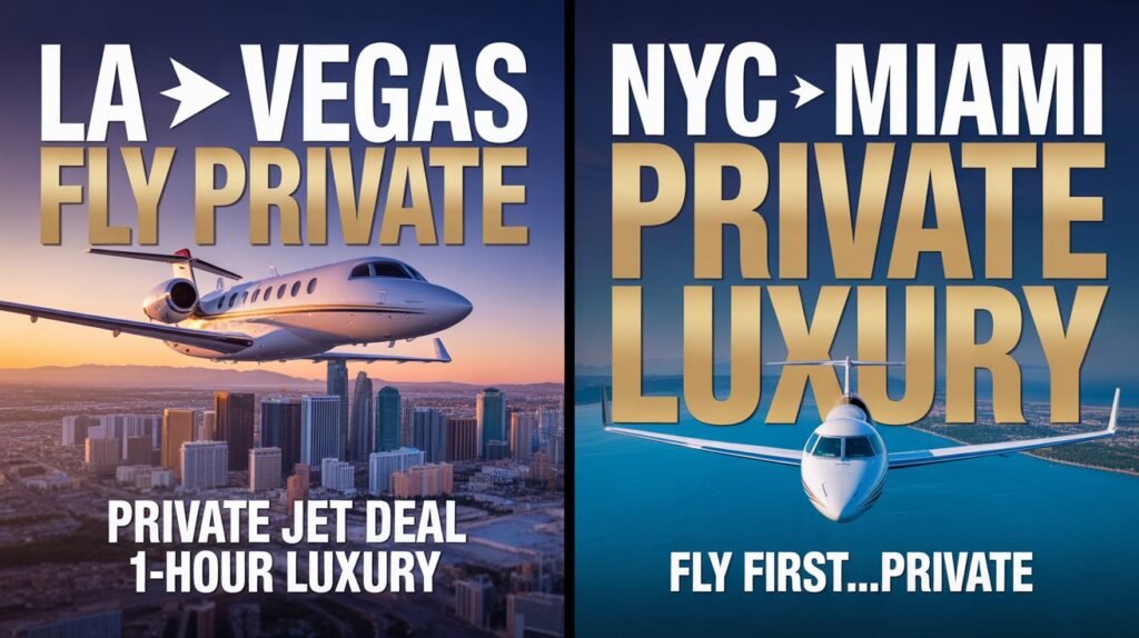 private jet to Paris, private jet from LA to Vegas, and private jet NYC to Miami