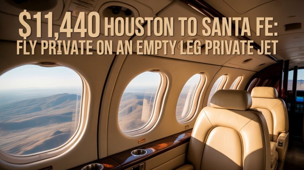 $11,440 Houston to Santa Fe Fly Private on an Empty Leg Private Jet
