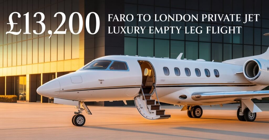 £13,200 Faro to London Private Jet – Luxury Empty Leg Flight