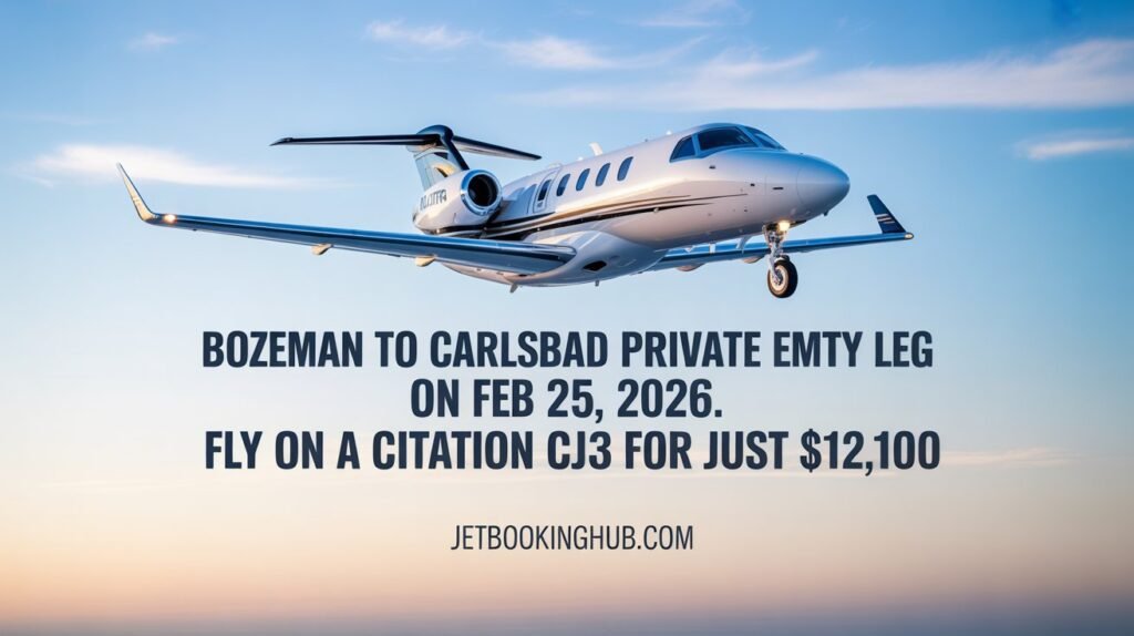 Bozeman to Carlsbad Private Jet Empty Leg for $12,100 (5)