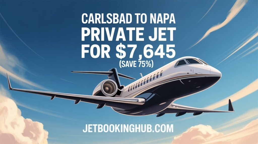 Carlsbad to Napa Private Jet for $7,645 (Save 75%)