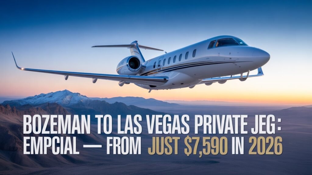 ✨ Fly in Luxury Bozeman to Las Vegas Empty Leg Private Jet Deal — ~$7,590
