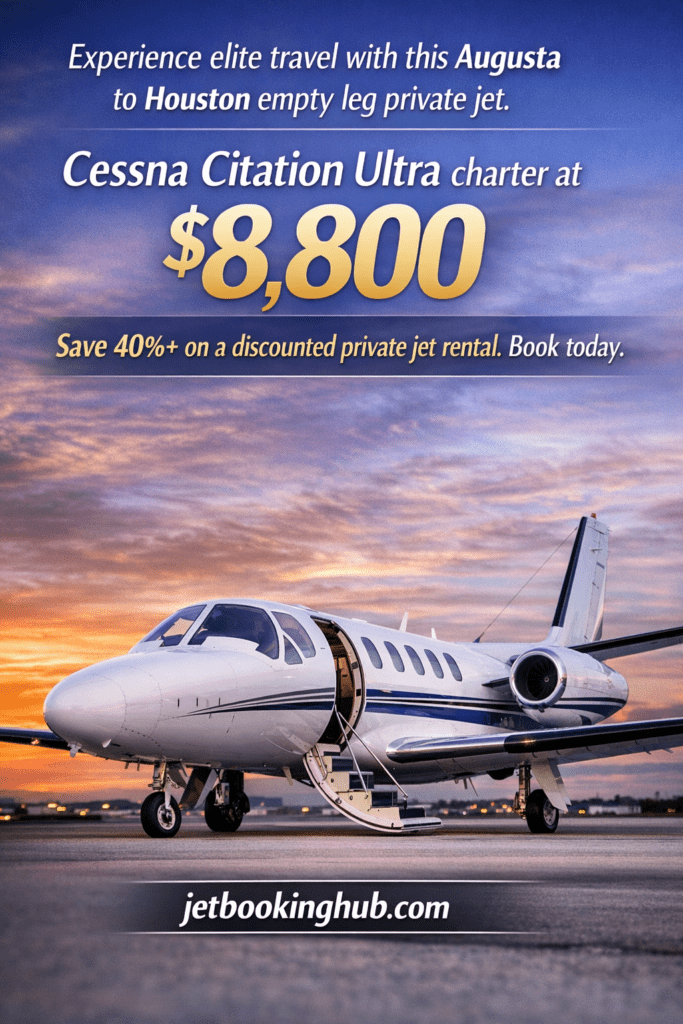 Augusta to Houston Empty Leg Private Jet $8,800 Cessna Citation Ultra (2)