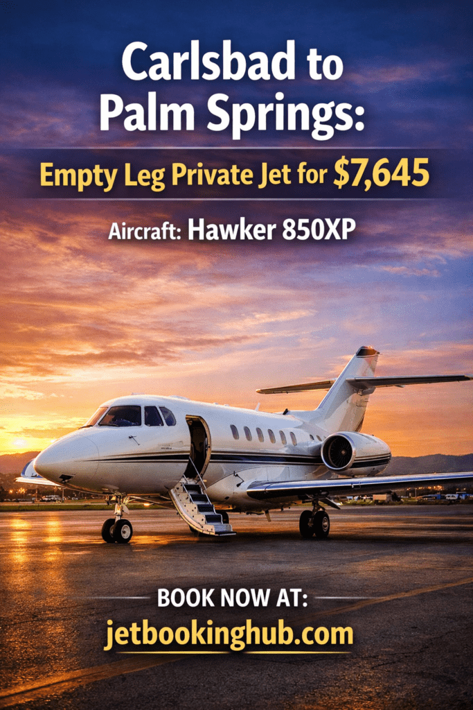 Carlsbad to Palm SpringsEmpty Leg Private Jet for $7,645 (4)