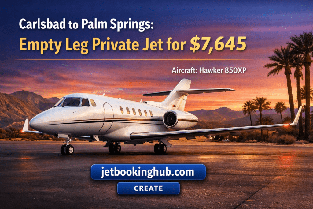Carlsbad to Palm SpringsEmpty Leg Private Jet for $7,645 (5)
