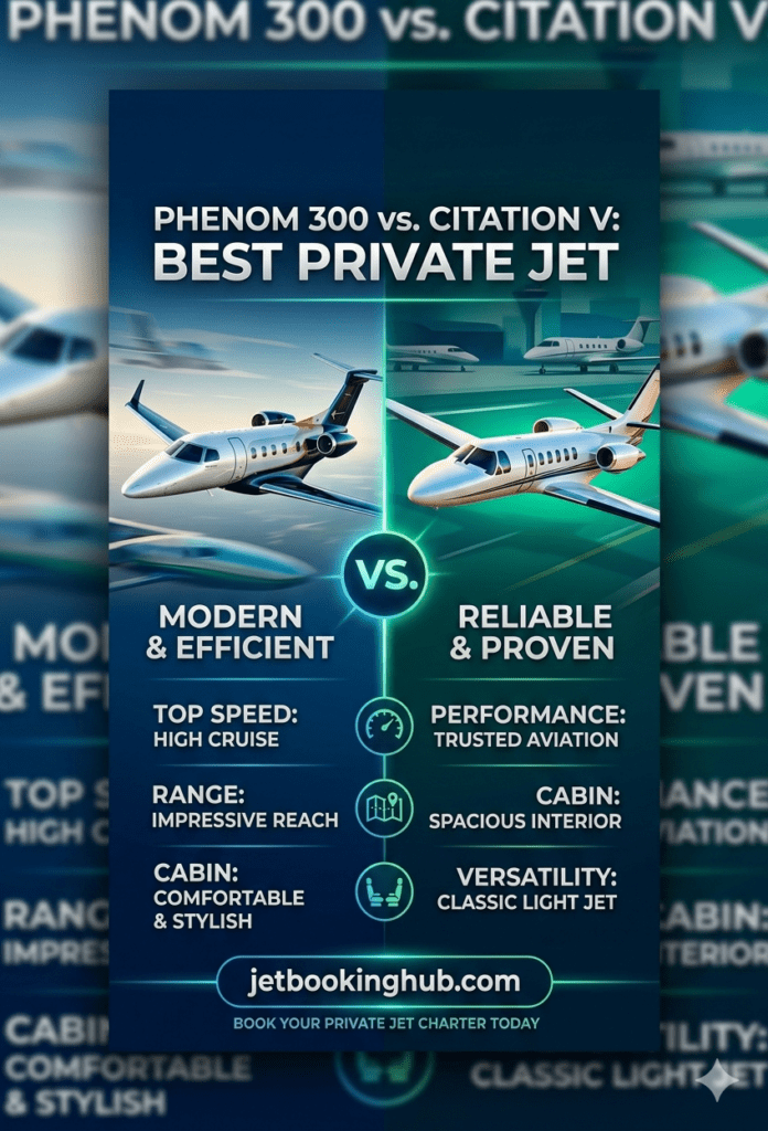 Cessna Citation V vs. Phenom 300The Definitive Light Jet Guide for Texas (2)
