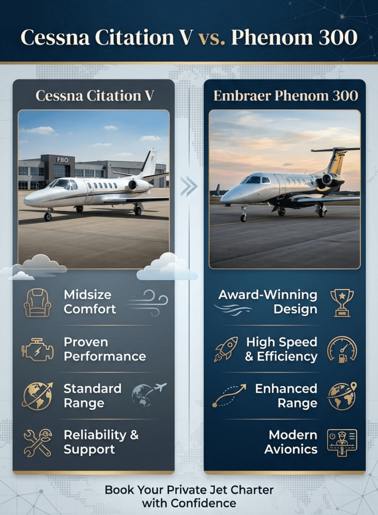 Cessna Citation V vs. Phenom 300The Definitive Light Jet Guide for Texas (4)