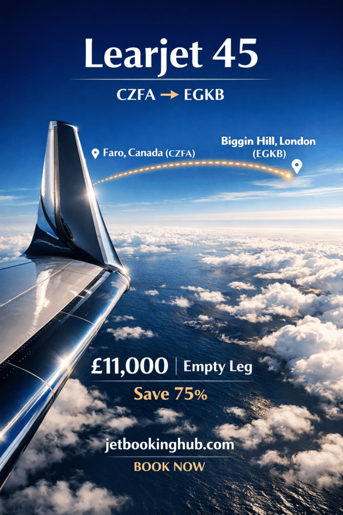 Faro to London Empty Leg Private Jet for Just £11,000 (1)