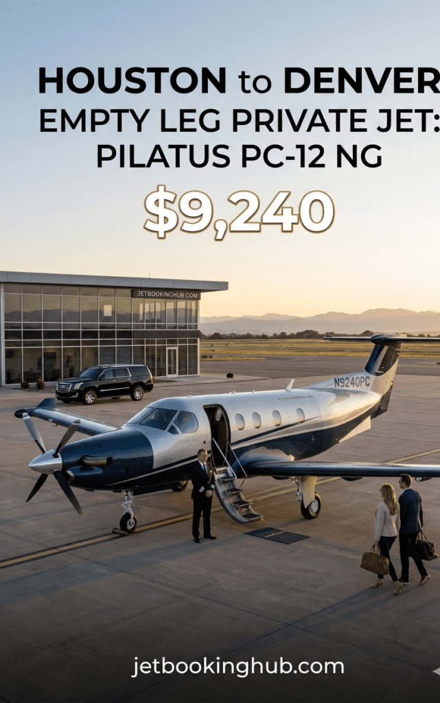 Houston to Denver Empty Leg Private Jet Pilatus PC 12 NG (3)