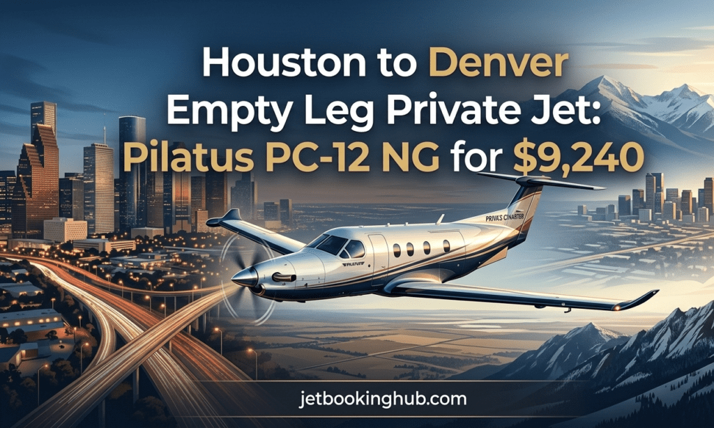 Houston to Denver Empty Leg Private Jet Pilatus PC 12 NG (4)