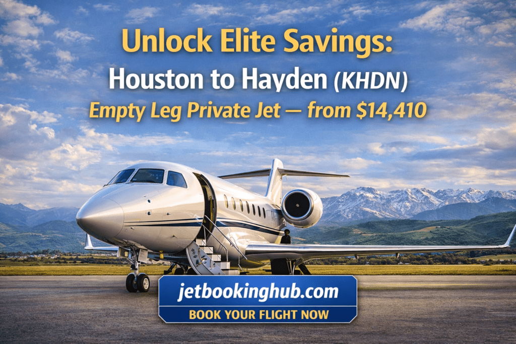 Houston to Hayden (KHDN) Empty Leg Private Jet – March 14, 2026 – from $14,410 (1)