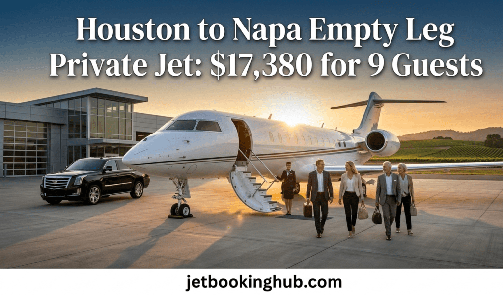 Houston to Napa Empty Leg Private Jet $17,380 for 9 Guests (1)