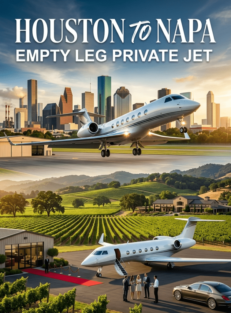 Houston to Napa Empty Leg Private Jet $17,380 for 9 Guests (3)