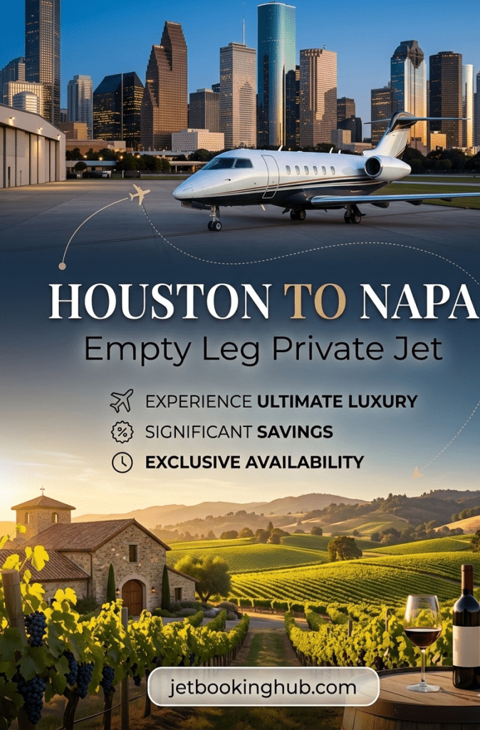 Houston to Napa Empty Leg Private Jet $17,380 for 9 Guests (5)