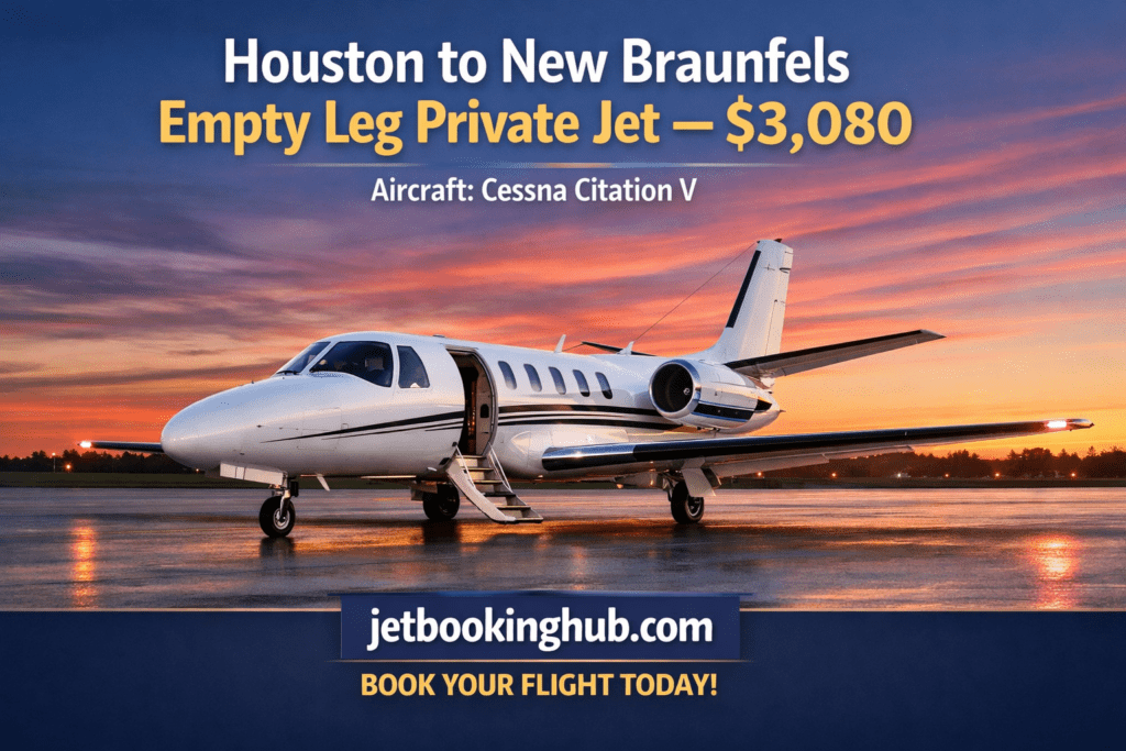 Houston to New Braunfels empty leg private jet  Cessna Citation V (1)