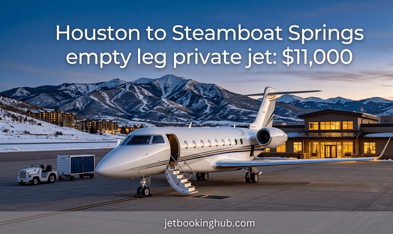 Houston to Steamboat Springs Empty Leg Private Jet $11,000 (2)