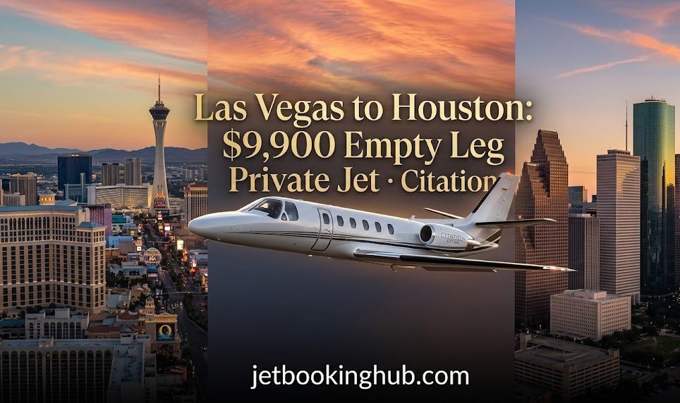 Las Vegas to Houston $9,900 Empty Leg Private Jet · Citation Ultra