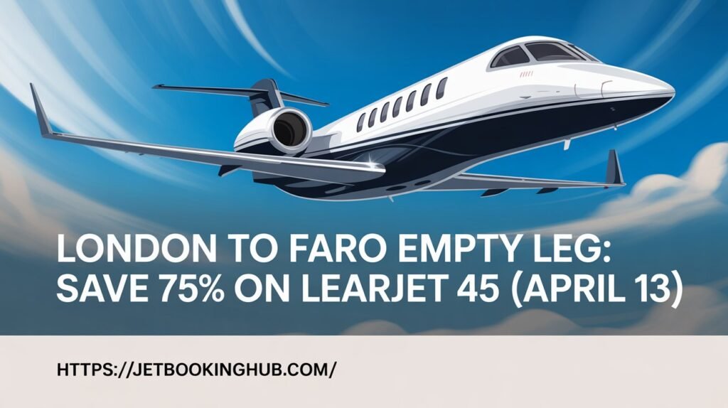 London to Faro Empty Leg Save 75% on Learjet 45 (April 13) (1)