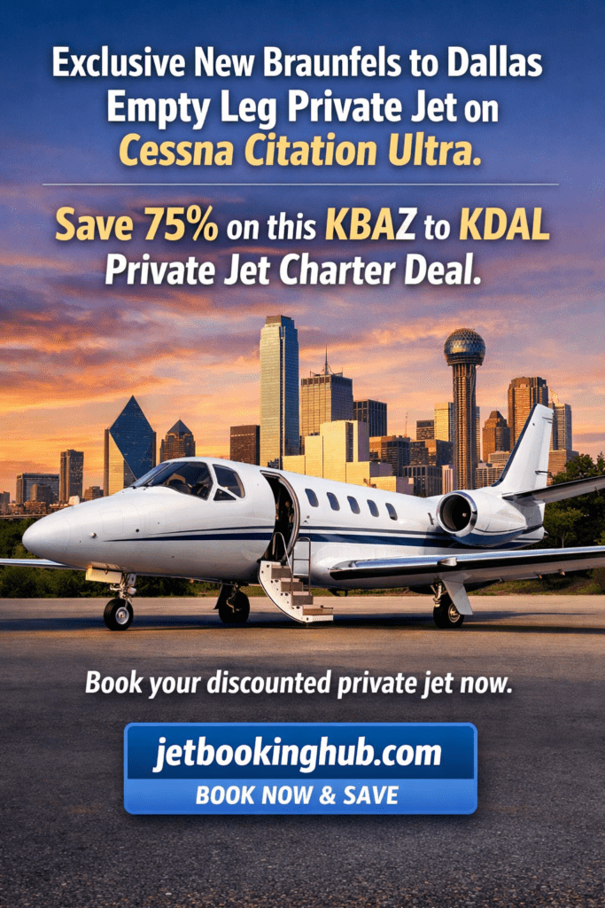 New Braunfels to Dallas Empty Leg Private Jet Cessna Citation Ultra (1)