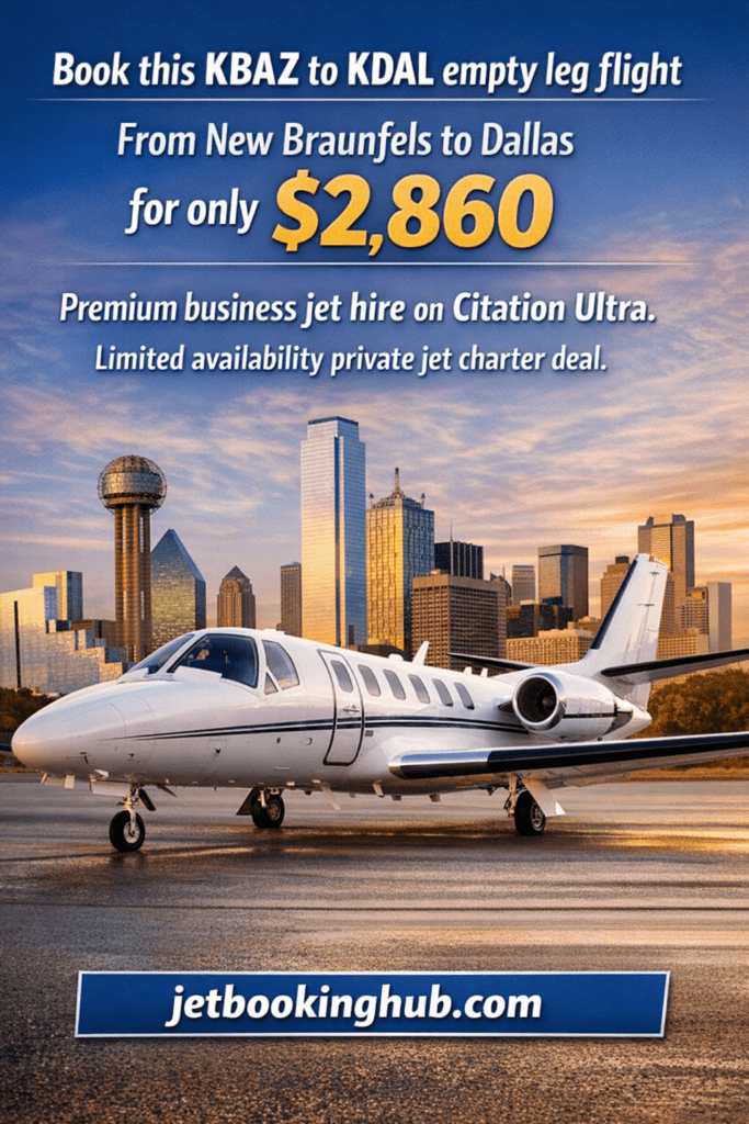 New Braunfels to Dallas Empty Leg Private Jet Cessna Citation Ultra (2)