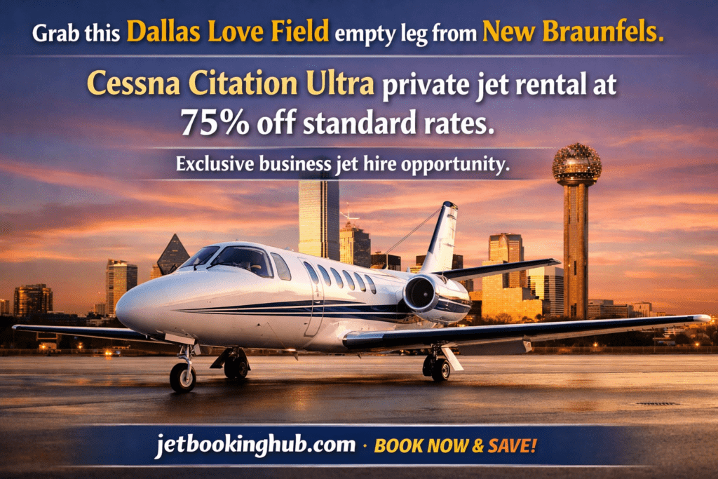 New Braunfels to Dallas Empty Leg Private Jet Cessna Citation Ultra (3)
