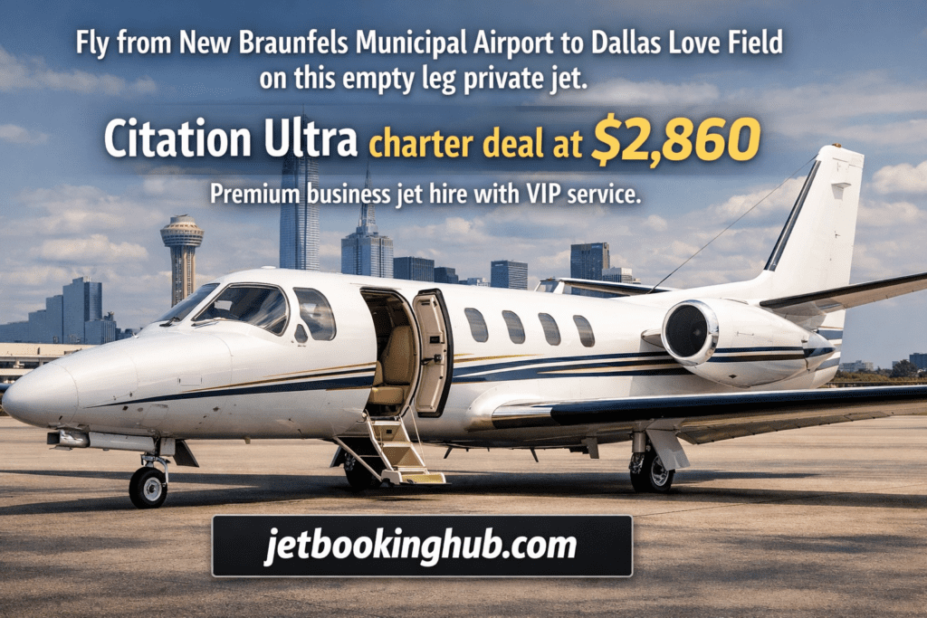 New Braunfels to Dallas Empty Leg Private Jet Cessna Citation Ultra (4)