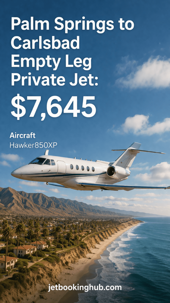 Palm Springs to Carlsbad Empty Leg Private Jet $7,645 (2)