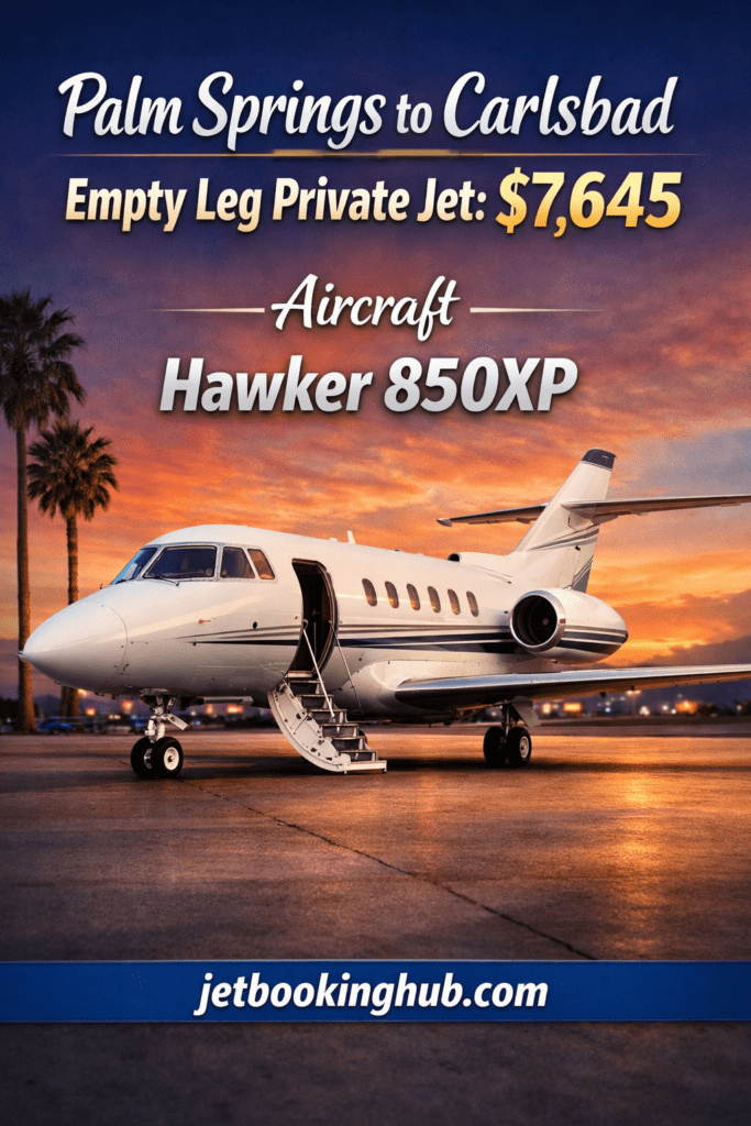Palm Springs to Carlsbad Empty Leg Private Jet $7,645 (3)