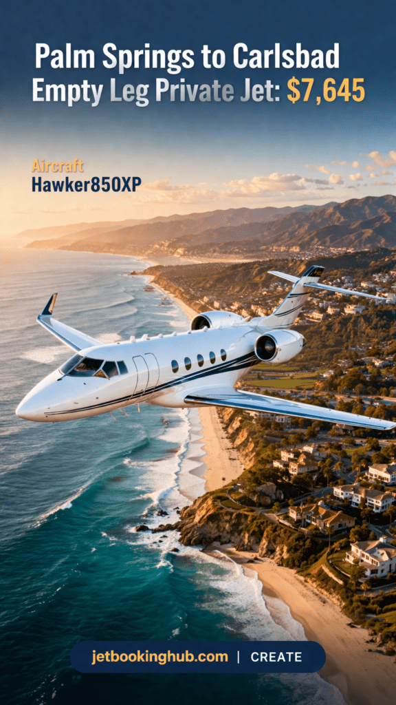 Palm Springs to Carlsbad Empty Leg Private Jet $7,645 (4)